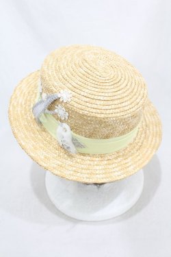 画像2: Coco&Ami / カンカン照で焼き鳥気取鳥ハット  塩（ベージュ×シルバー×イエローカラー） H-25-06-15-1001-LO-AC-KB-ZH