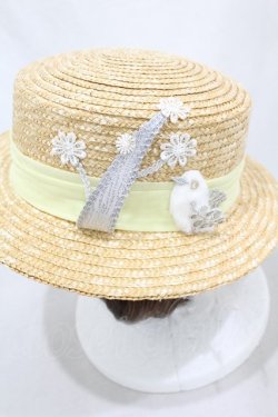 画像3: Coco&Ami / カンカン照で焼き鳥気取鳥ハット  塩（ベージュ×シルバー×イエローカラー） H-25-06-15-1001-LO-AC-KB-ZH