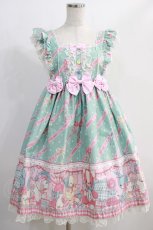 画像1: Angelic Pretty / MELODY TOYSハイウエストジャンパースカート Free ミント H-24-12-11-057-AP-OP-NS-ZH (1)