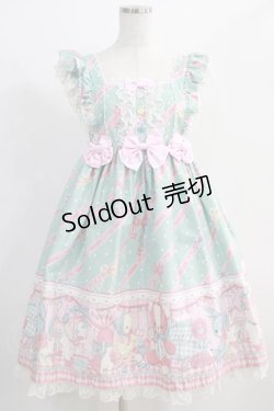 画像1: Angelic Pretty / MELODY TOYSハイウエストジャンパースカート Free ミント H-24-12-11-057-AP-OP-NS-ZH