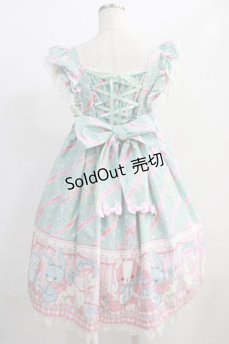 画像3: Angelic Pretty / MELODY TOYSハイウエストジャンパースカート Free ミント H-24-12-11-057-AP-OP-NS-ZH (3)