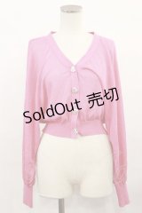 DearMyLoveRose / ハートボタンシアーカーディガン ML ピンク H-24-12-11-1030-EL-TO-NS-ZH