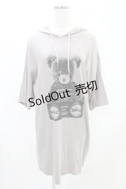 画像1: HYSTERIC GLAMOUR / BEAR BOOMBOXワンピース  グレー H-24-12-12-1001-PU-OP-KB-ZT043