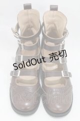 Jane Marple / 4連ストラップシューズ M ブラウン H-24-12-12-1036-JM-SH-KB-ZH