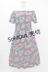 Jane Marple / マルティプルフルーツの40'sワンピース  ネイビー H-24-12-13-1010-JM-OP-KB-ZH
