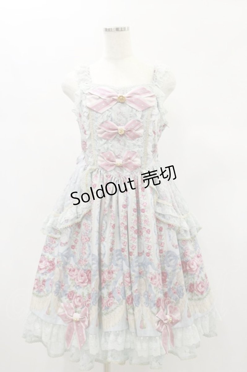 画像1: Angelic Pretty / Fairy Rose Princessジャンパースカート Free サックス H-24-12-15-062-AP-OP-NS-ZH (1)