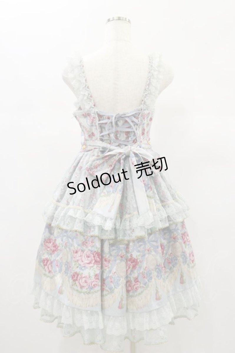画像2: Angelic Pretty / Fairy Rose Princessジャンパースカート Free サックス H-24-12-15-062-AP-OP-NS-ZH (2)