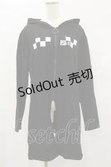 NieR Clothing / ZIP UPロングパーカー  黒 H-24-12-16-048-PU-TO-KB-ZH