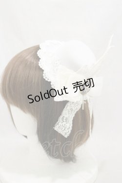 画像1: MR corset / WINGミニハット  白 H-24-12-16-017-PU-AC-KB-ZH