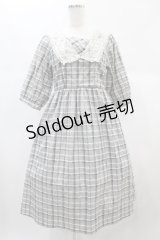 Fi.n.t / レース衿チェックワンピース Free L/BLUE H-24-12-18-043-CA-OP-NS-ZH