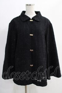 NieR Clothing / ラメツイードジャケット  黒 H-24-12-19-060-PU-JA-KB-ZT016