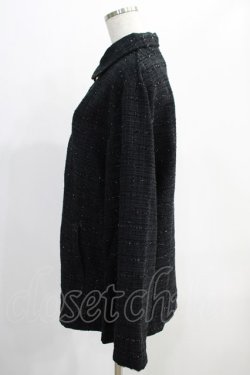 画像2: NieR Clothing / ラメツイードジャケット  黒 H-24-12-19-060-PU-JA-KB-ZT016