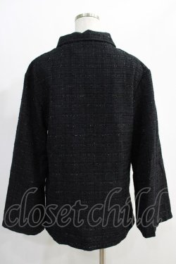 画像3: NieR Clothing / ラメツイードジャケット  黒 H-24-12-19-060-PU-JA-KB-ZT016