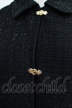画像4: NieR Clothing / ラメツイードジャケット  黒 H-24-12-19-060-PU-JA-KB-ZT016