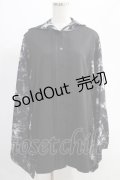 NieR Clothing / 着物風袖フードシャツ  黒 H-24-12-19-070-PU-BL-KB-ZH