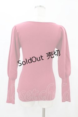 画像2: an another angelus / ハートネックボリュームスリーブニット Free ピンク H-24-12-20-056-CA-TO-NS-ZH