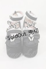 Ank Rouge / キラキラグリッターバレエコア厚底シューズ S ブラック H-24-12-20-2038-CA-SH-NS-ZH