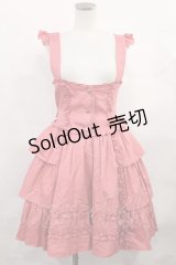 metamorphose / クラシックジャガードサイドフリルジャンパースカート Free ピンク H-24-12-20-2006-ME-OP-NS-ZH