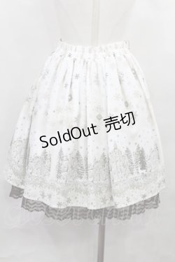 画像2: axes femme POETIQUE / 刺繍入り雪柄ミドルスカート M オフ H-24-12-20-2013-AX-SK-NS-ZH