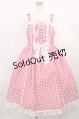 Angelic Pretty / Hummingギンガムジャンパースカート Free レッド H-24-12-20-2002-AP-OP-NS-ZH