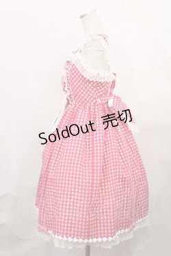 画像2: Angelic Pretty / Hummingギンガムジャンパースカート Free レッド H-24-12-20-2002-AP-OP-NS-ZH