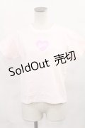 Katie / HEART LOGO tee S ピンク H-24-12-20-2020-LO-TS-NS-ZT359