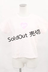 Katie / HEART LOGO tee S ピンク H-24-12-20-2020-LO-TS-NS-ZT359