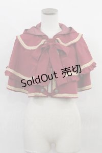 metamorphose / フード付2重ケープ Free えんじ H-24-12-20-2027-ME-JA-NS-ZH