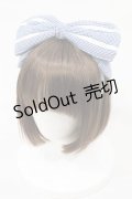 metamorphose / セーラーリボンカチューシャ(ギンガム)  ブルー H-24-12-20-2033-ME-AC-NS-ZH