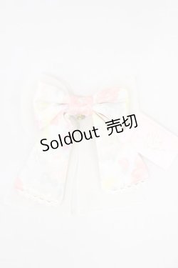 画像1: metamorphose / フラワーサテンリボンクリップ  オフ H-24-12-20-2035-ME-AC-NS-ZH