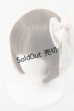 画像2: metamorphose / フラワーサテンリボンクリップ  オフ H-24-12-20-2035-ME-AC-NS-ZH