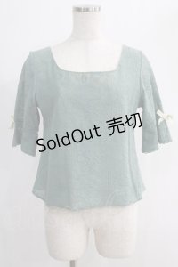 an another angelus / テーブルクロス風レースプルオーバーブラウス Free GREEN H-24-12-21-061-CA-BL-NS-ZH