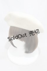 axes femme / ローズブローチ付きベレー  オフ H-24-12-22-1037-AX-AC-NS-ZH