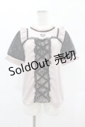 LIZ LISA / ハートパールカットワークトップス Free ピンク/ブラック H-24-12-22-1010-LO-TO-NS-ZH
