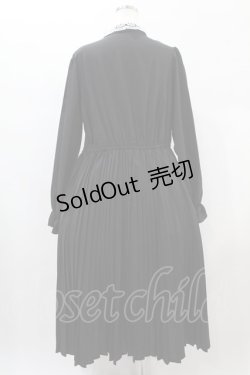 画像2: m petit by misako / レース襟プリーツワンピース LL ブラック H-24-12-22-1023-LO-OP-NS-ZH