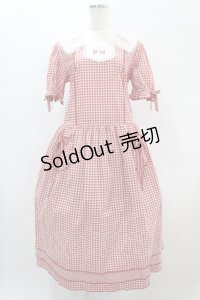 PINK HOUSE / ギンガムチェックワンピース Free レッド H-24-12-22-1029-LO-OP-NS-ZH