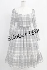 Melody BasKet / Melodyタータンティアードワンピース M グレー H-24-12-23-1030-LO-OP-NS-ZH