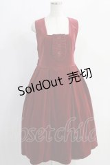 Physical Drop / 別珍タックジャンパースカート Free ワイン H-24-12-23-1031-LO-OP-NS-ZH