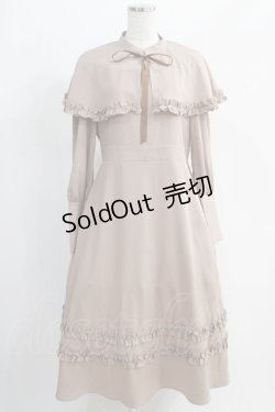 画像1: FLC / MINA*ケープワンピース L ベージュ H-24-12-23-1032-LO-OP-NS-ZH