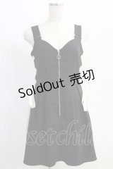 REDYAZEL / フロントジップスピンドルワンピース Free ブラック H-24-12-23-1053-PU-OP-NS-ZH