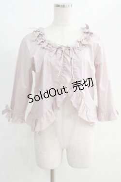 画像1: PINK HOUSE / リボンフリルボレロ Free ピンク H-24-12-23-1069-LO-TO-NS-ZH