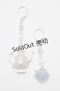axes femme / ティーポット＆ローズピアス  シルバー H-24-12-23-1016-AX-AC-NS-ZH