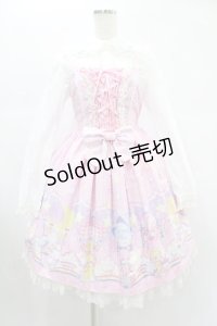 Angelic Pretty / Cotton Candy Shop ジャンパースカートSet Free ピンク H-24-12-24-1015-AP-OP-NS-ZH