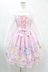 画像1: Angelic Pretty / Cotton Candy Shop ジャンパースカートSet Free ピンク H-24-12-24-1015-AP-OP-NS-ZH (1)