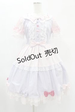 画像1: Angelic Pretty / Ribbon Partyワンピース Free ラベンダー/ピンク H-24-12-24-1017-AP-OP-NS-ZH