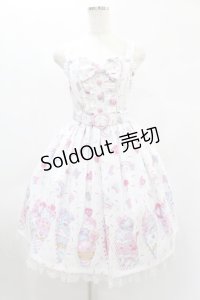 Angelic Pretty / Decoration Ice Creamジャンパースカート Free シロ H-24-12-24-1020-AP-OP-NS-ZH