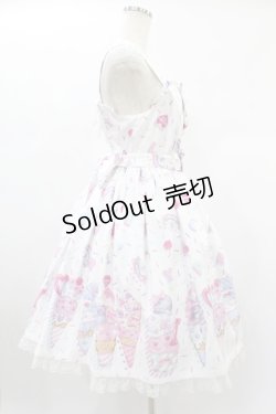 画像3: Angelic Pretty / Decoration Ice Creamジャンパースカート Free シロ H-24-12-24-1020-AP-OP-NS-ZH
