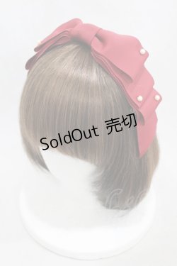画像1: Melody BasKet / グログランリボンクリップ  レッド H-24-12-24-002-LO-AC-KB-ZH
