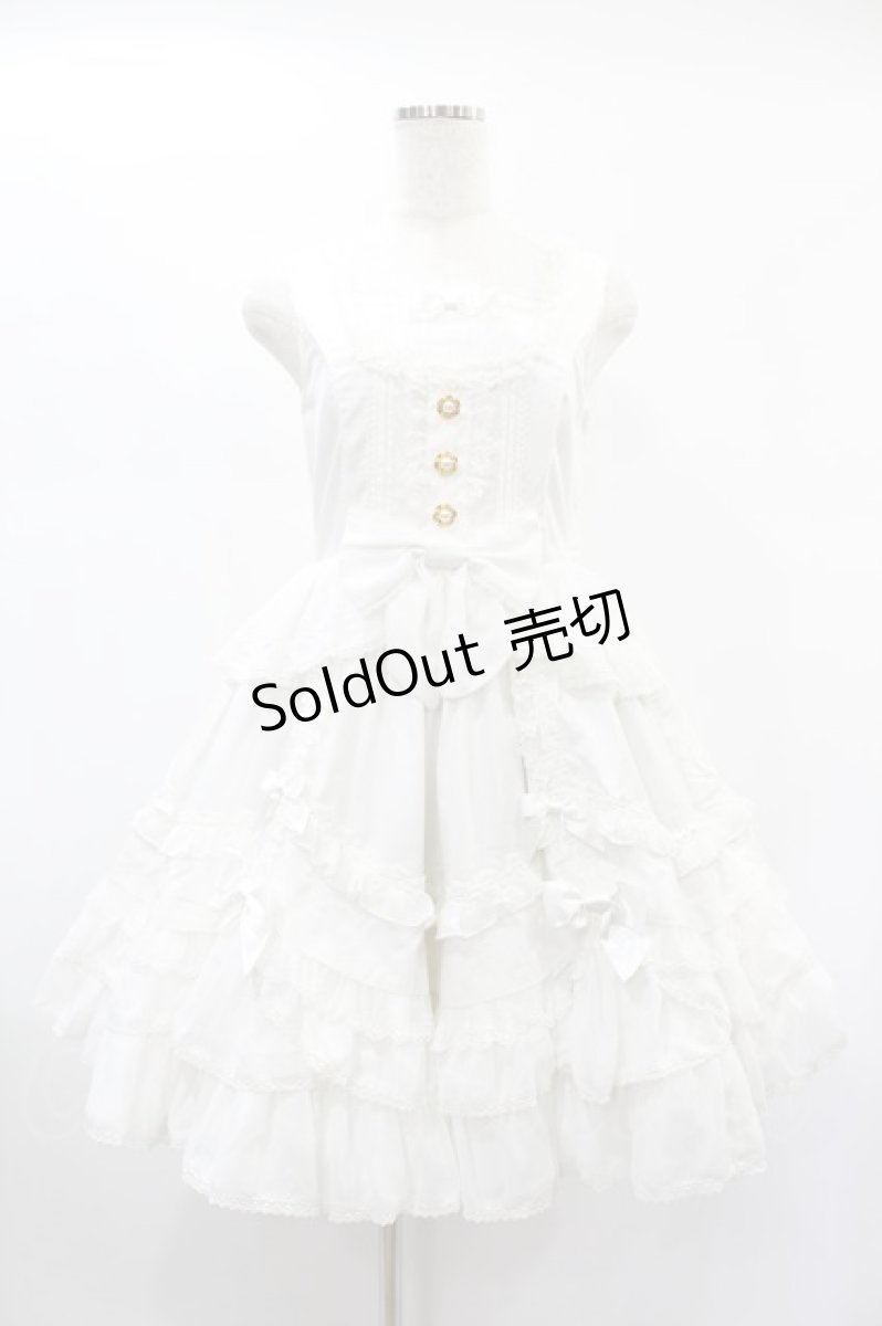 画像1: Angelic Pretty / Nostalgic Dollジャンパースカート Free シロ H-24-12-25-1009-AP-OP-NS-ZH (1)