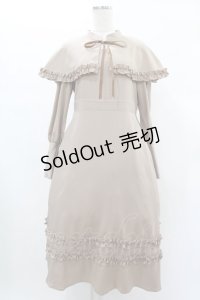 FLC / MINA*ケープワンピース M ベージュ H-24-12-25-1022-0-OP-NS-ZH